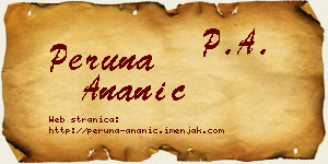 Peruna Ananić vizit kartica
